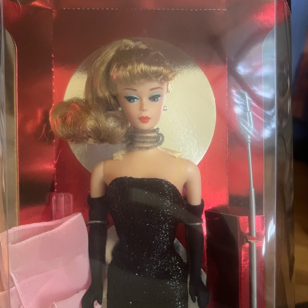 1960s Barbie Black Evening Gown Doll
